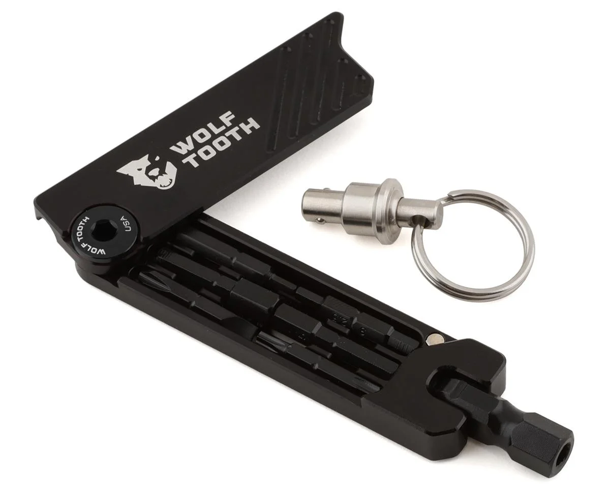 Wolf Tooth Components 6-Bit Hex Wrench Multi-Tool With Key Chain (Black) - view 2